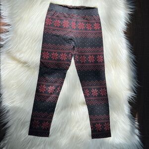 Polo Ralph Lauren girls heart snowflake print leggings size 5